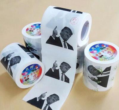 定制人物印花卷紙 希拉里唐納德特朗普 奧巴馬 個性創(chuàng)意廣告廁